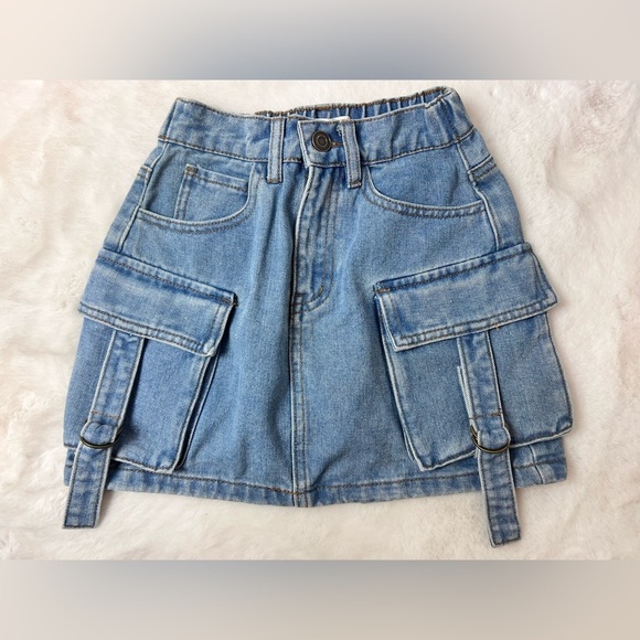 Chelsea & Violet Other - NWT: Chelsea & Violet Big Girl Denim Cargo Mini Skirt Size Small 7